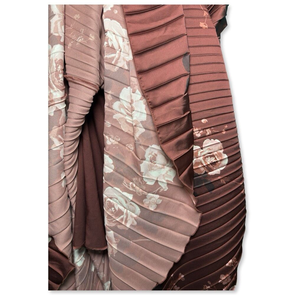 Abercrombie & Fitch Giselle Strapless Satin Maxi Dress | Size L | Rose Floral NW - Picture 2 of 12